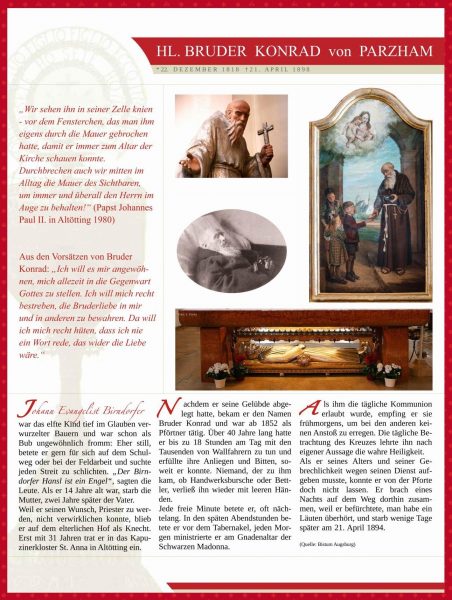 Tafel 18 (Paket 2) - Bruder Konrad